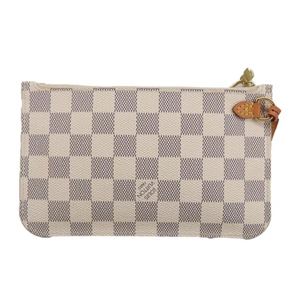 LOUIS VUITTON Damier Azur Neverfull PM Pouch Accessory Pouch LV Auth - Picture 4 of 15